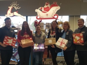 Volunteering by supporting the shoebox appeal