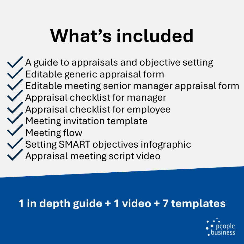 What's Included in the appraisal and objective setting toolkit